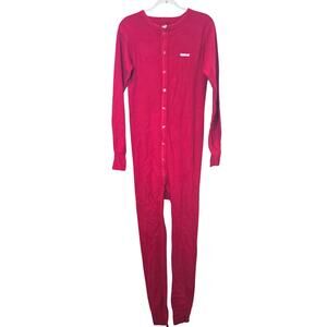 Carhartt Union Suit Long Johns K226 Midweight Size M Cotton Butt Flap Red Layer
